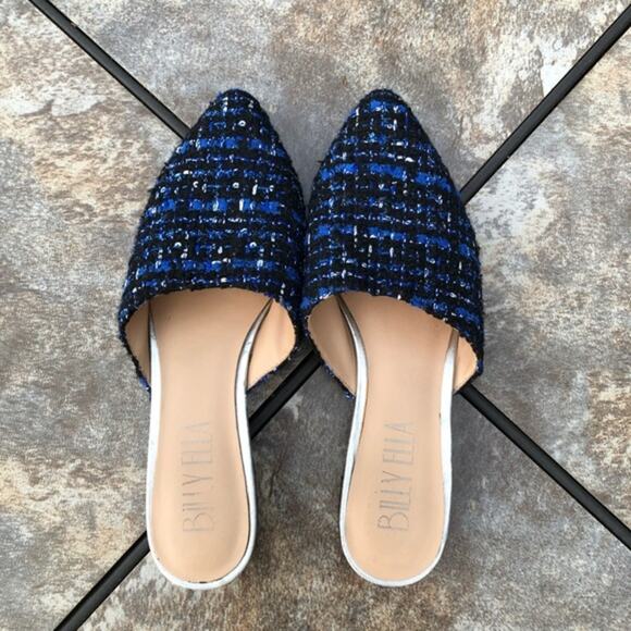 Anthropologie Billy Ella Nub Boucle Slip On Flat Mule 6.5 - Picture 8 of 8